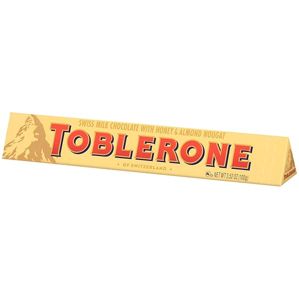 TOBLERONE MILK CHOCOLATE BAR WITH HONEY AND ALMOND NOUGAT, BULK CHOCOLATE, 12 – 3.52 OZ BARS