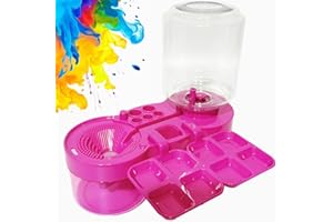 WZWXXQ 2025 New Paint Brush Cleaner with Paint Tray, Water Circulation Brush Rinser with Brush Holder, Watercolor/Oil and Water-Based Paint Brush Cleaner Tool, Gift for Artist Beginners