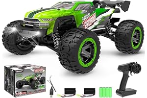 RACENT RC Truck 1:16 4x4 All Terrain RC Car 40KPH High Speed Remote Control Cars for Boys, Off-Road Monster Truck with 2.4Ghz Radio Control, 2 Batteries, Gifts for Kids Adults