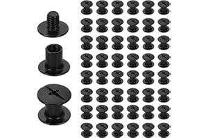 HARFINGTON 50set Chicago Screw M5 x 6mm 8mm Length Metal Phillips Nail Rivet Stud Screw Bolts Rivets Binding Post Screw for D