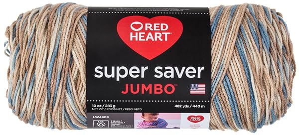 RED HEART SUPER SAVER JUMBO YARN, MIRAGE