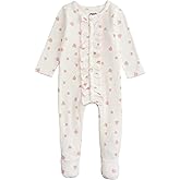Mud Pie baby-girls Mud Pie Baby Pink Floral Sleeper
