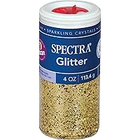 Spectra Arts & Crafts Glitter, Gold, 4 oz, 1 Jar