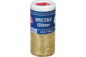 Spectra Arts & Crafts Glitter, Gold, 4 oz, 1 Jar