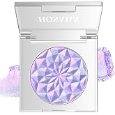 HOSAILY Chameleon Purple Blue Glitter Eyeshadow, Duochrome Color Shifting Metallic Lavender Eyeshadow, Holographic Sparkling Pink Inner Corner Iridescent Shimmer Eye Highlighter Makeup Palette 02