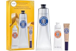 L’Occitane Nourishing Mani‑Pedi Holiday Gift Set, Shea Butter Skincare Trio, Self Care Daily Repair Essentials, Hand & Foot Cream and Cuticle Oil