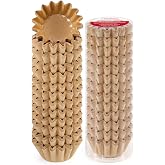Caperci Heavy Duty Natural Mini Cupcake Liners Small Muffin Cups for Baking | 200pcs, Stay Bright, No Muffin Pan Needed, Non-stick &amp; Easily Peels, Odorless, Grease-Resistant Mini Muffin Liners With Style