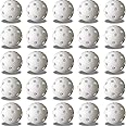 FUNZON Practice Golf Balls, 25 Pack Plastic Airflow Hollow Golf Balls for Driving Range, Swing Training, Lightweight, Training Golf Balls Indoor/Outdoor Use