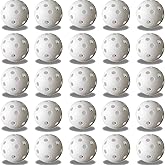 FUNZON Practice Golf Balls, 25 Pack Plastic Airflow Hollow Golf Balls for Driving Range, Swing Training, Lightweight, Training Golf Balls Indoor/Outdoor Use