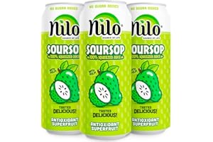 NILO Soursop Juice | 100% Real Guanabana Soursop Graviola | NO Sugar added | NOT From Concentrate | 16.57 oz (Pack of 12)
