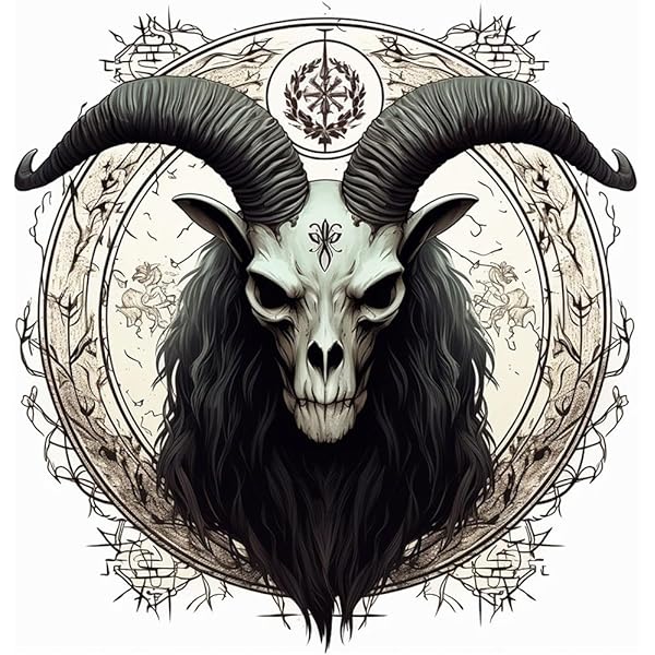 211123　人形代手書き☯亂氣狂症鎭御秘符 VDVz6729 Amazon.com: Dopettattoo 6 張臨時紋身黑山羊恐怖素描藝術