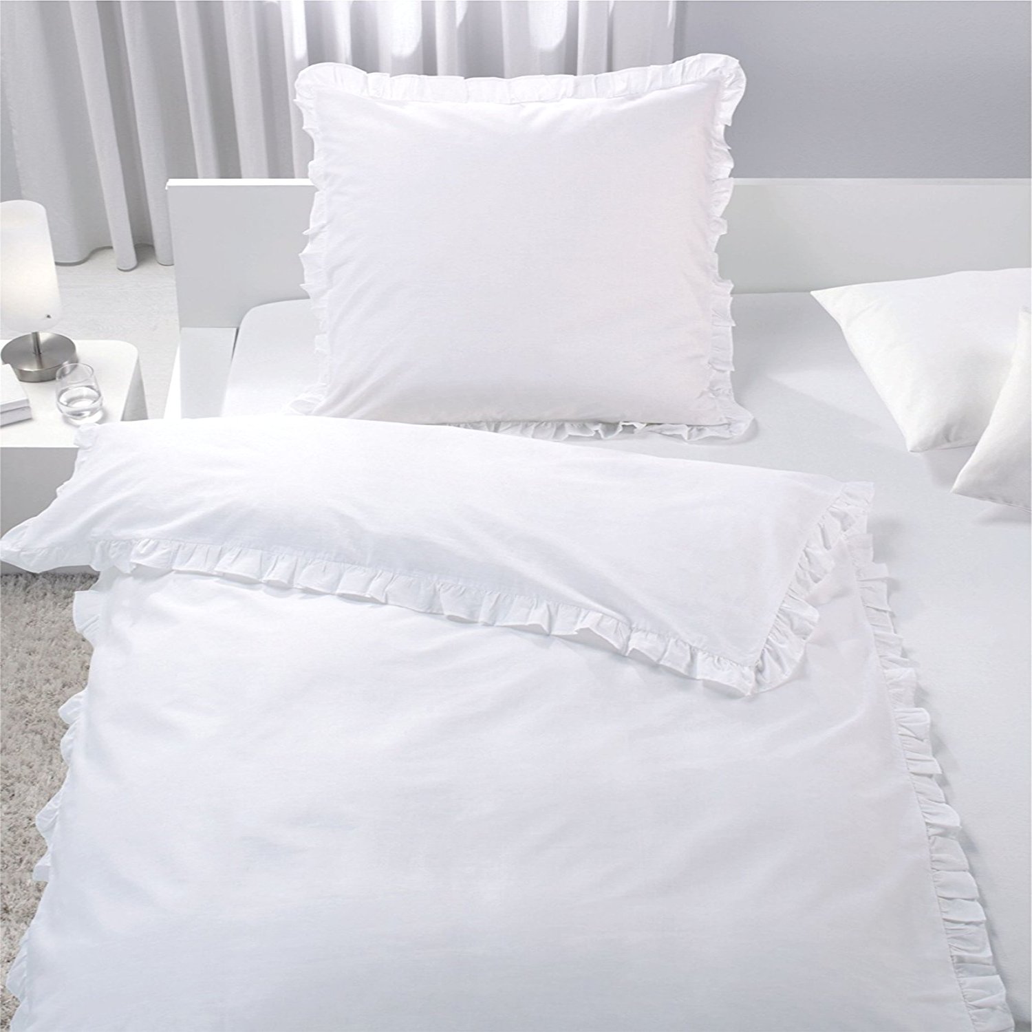 bettwäsche mit rüschen