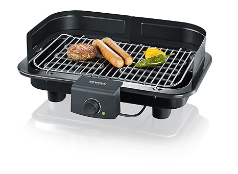 SEVERIN PG 8528 Barbecue-Grill, Tischgrill (2.500 Watt, Grillfläche (41x26cm)) schwarz
