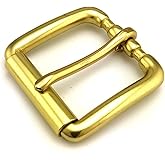LAXPICOL 1.5"(38mm) Heavy Duty Solid Brass Single Prong Square Belt Buckle