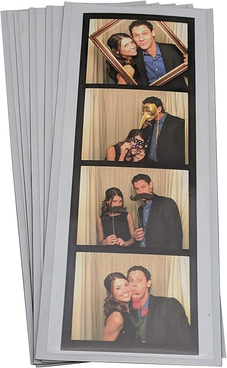 Amazon Com Photo Booth Nook 100 Pack Flexible Magnetic Picture Strip Holder Vinyl Photobooth Strip Frames Crystal Clear Surface Lightweight Shatterproof Material Ideas For Party Favors 2 X 6 Inch Wedding Ceremony Accessories