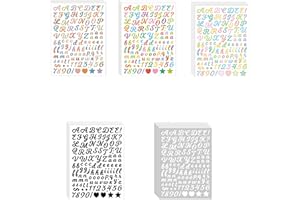SACDRL 7072 Small Letter Alphabet Stickers - 60 Sheets, 0.5in Vinyl Self-Adhesive, Mailbox Numbers Labels, DIY Crafts & Art Making, Decals for Sign, Notebook