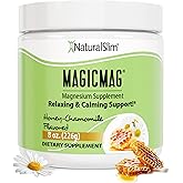 NaturalSlim MagicMag Magnesium Citrate Powder Drink for Relaxation, Stress, Constipation, Better Rest & Digestive Health, Magnesium Supplement for Women and Men, Honey Chamomile 8oz