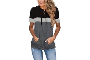 LYLINAN Womens Tops Summer Clothes Hoodies for Women Shirts Casual Short Sleeve Fashion Blouses Trendy Tunics