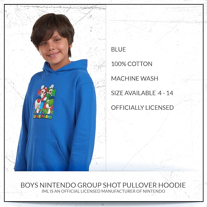 super mario hoodie boys