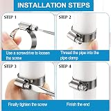 Litensh 304 Stainless Steel Hose Clips 6-12mm, 20PCS Worm Drive Jubilee Clamps view 9
