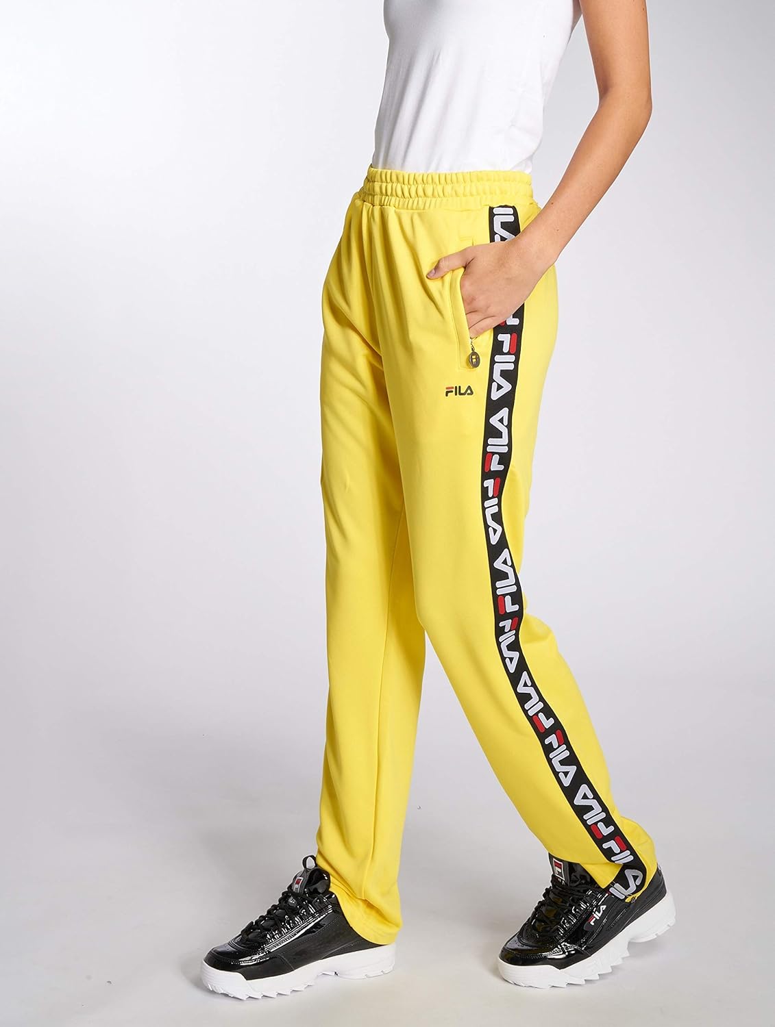 pantaloni fila bambino giallo