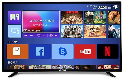 F&D 125 cm (49 inches) 4K UHD LED Smart TV T2V Range TLT-5004USHG (Black)