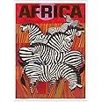 Africa - Zebras - Vintage Travel Poster by David Klein c.1960s - Master Art Print (Unframed) 9in x 12in