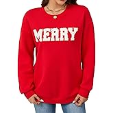 Leikar Christmas Sweatshirts For Women Retro Santa Hoodies Crewneck Pullover Sweater Holidays Fashion Outfits 2025