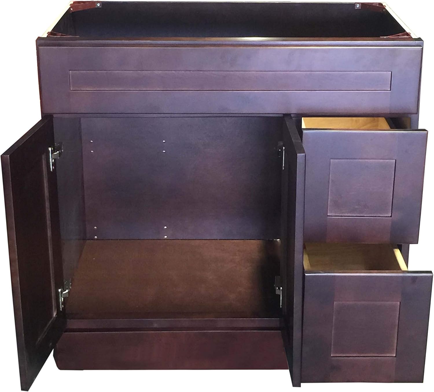 New Espreso Shaker Single-Sink Bathroom Vanity Base Cabinet 36" Wide x 21" Deep ES-V3621DL/R: Kitchen & Dining