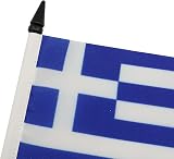 AZ FLAG Greece Table Flag 5x8 in 21x14 cm with Pole & Black Base view 5