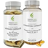 Clear Skin Acne Vitamin System | 20 Antioxidants, Botanicals & Minerals | 60 Count Pack of 2