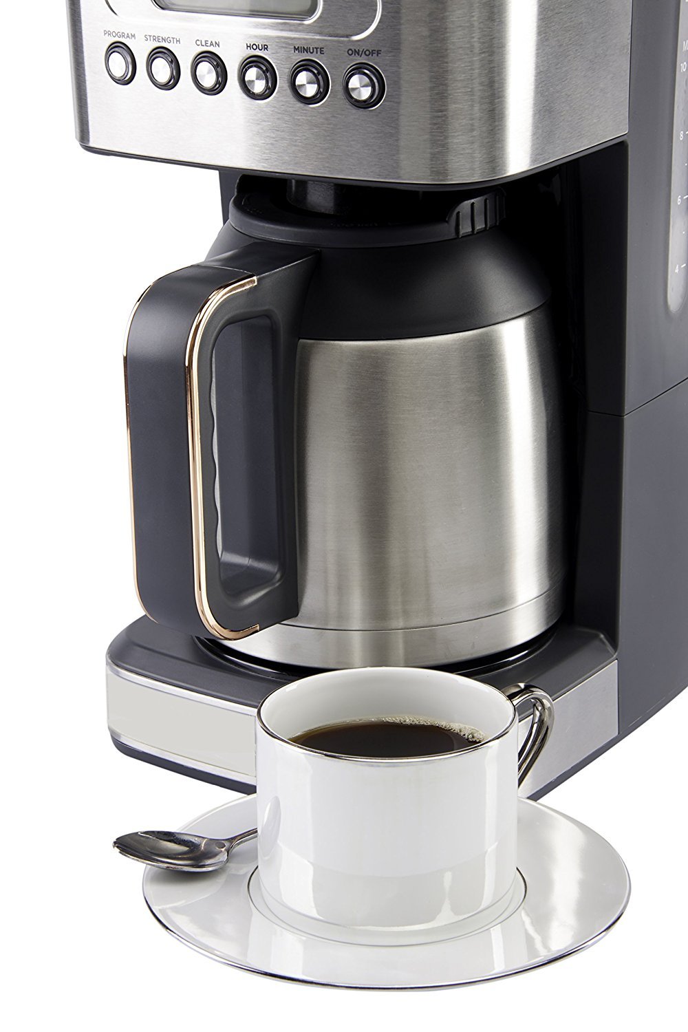 CRUX Instant Ground Electric Hot Coffee Maker Machine Kit PreProgrammable Settings 10 Cups