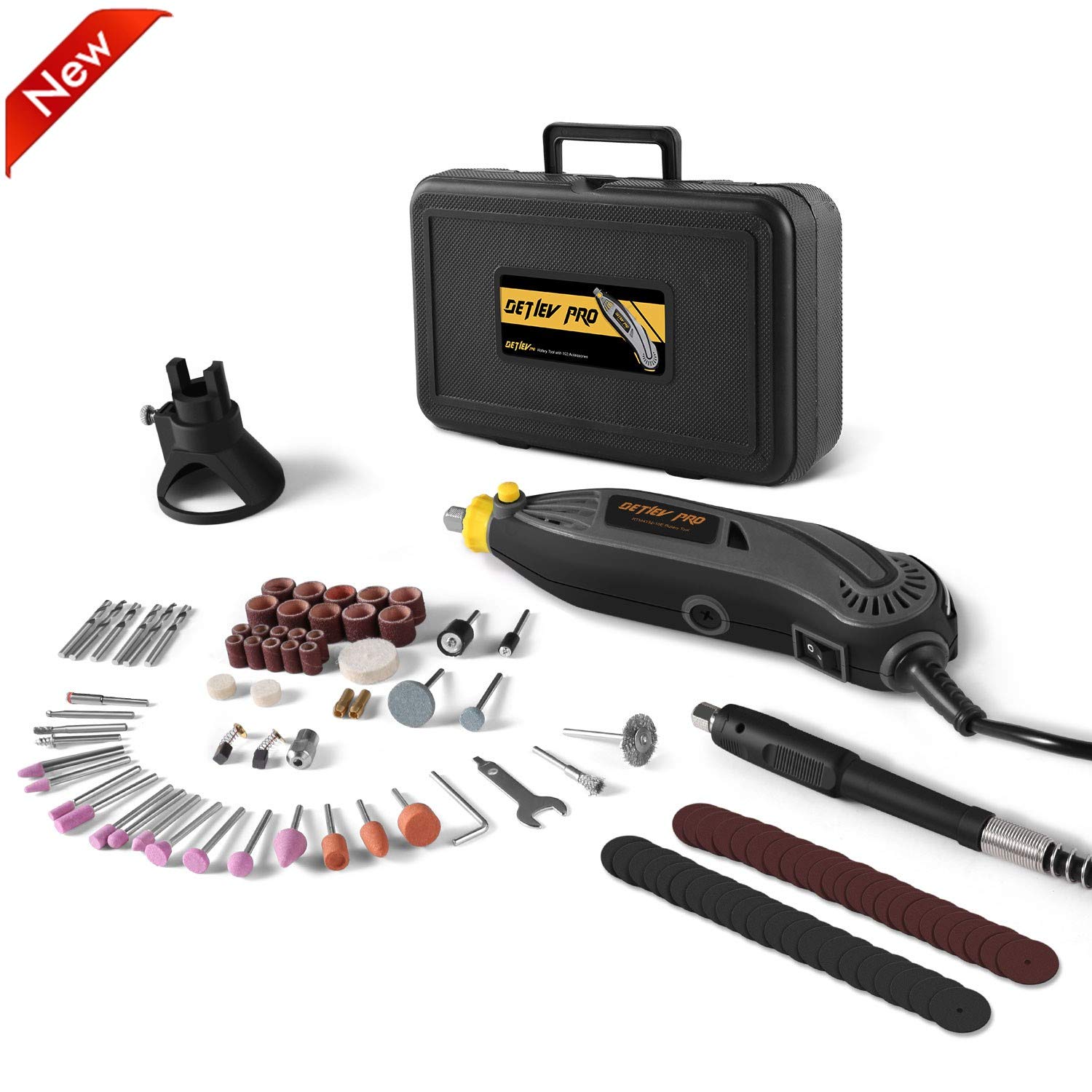Rotary Tool Kit With Accessories Variable Speed Flexible Shaft Cutting