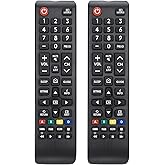 (Pack of 2) Universal Remote for Samsung TV Remote, Replacement for All Samsung Smart TV LED QLED UHD LCD HDTV Frame Curved 4