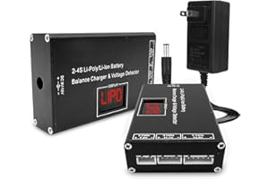 MIDDLETOWN OUTDOORS Airsoft Battery Charger LiPo Balance Charger for Lipo/Li-Ion Battery with Wireless Voltage Meter, Overcharge Protection Fast Charging and Safety Cut Off for 7.4V 11.1V 14.8V Airsoft RC Lithium Battery