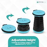 Trimming Shop Heavy Duty Foldable Telescopic Stool Blue 440lb Max Load view 5