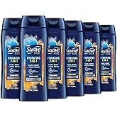 Suave Men Moisturizing Body, Face and Hair Wash, 3-in-1 For Hydrated Skin and Hair, Citrus & Musk scent, No Parabens, No Phtahaltes, 18 Oz Pack of 6