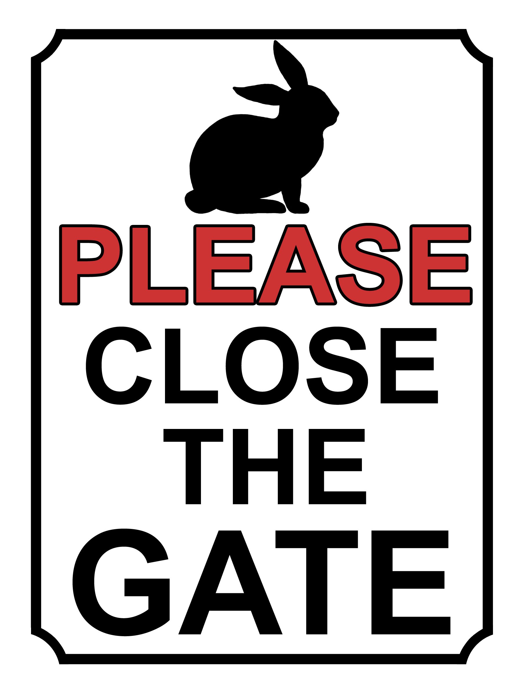 SHAWPRINT PLEASE CLOSE THE GATE METAL DOG THEME SIGN 150MM X 115MM (366H1S)