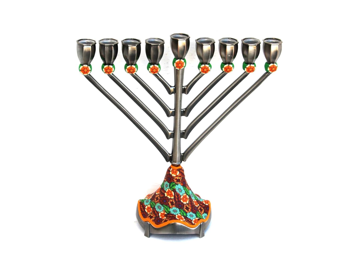 Hanukkah Lamp Traditional Hanukkiah Candle Holder, Handmade