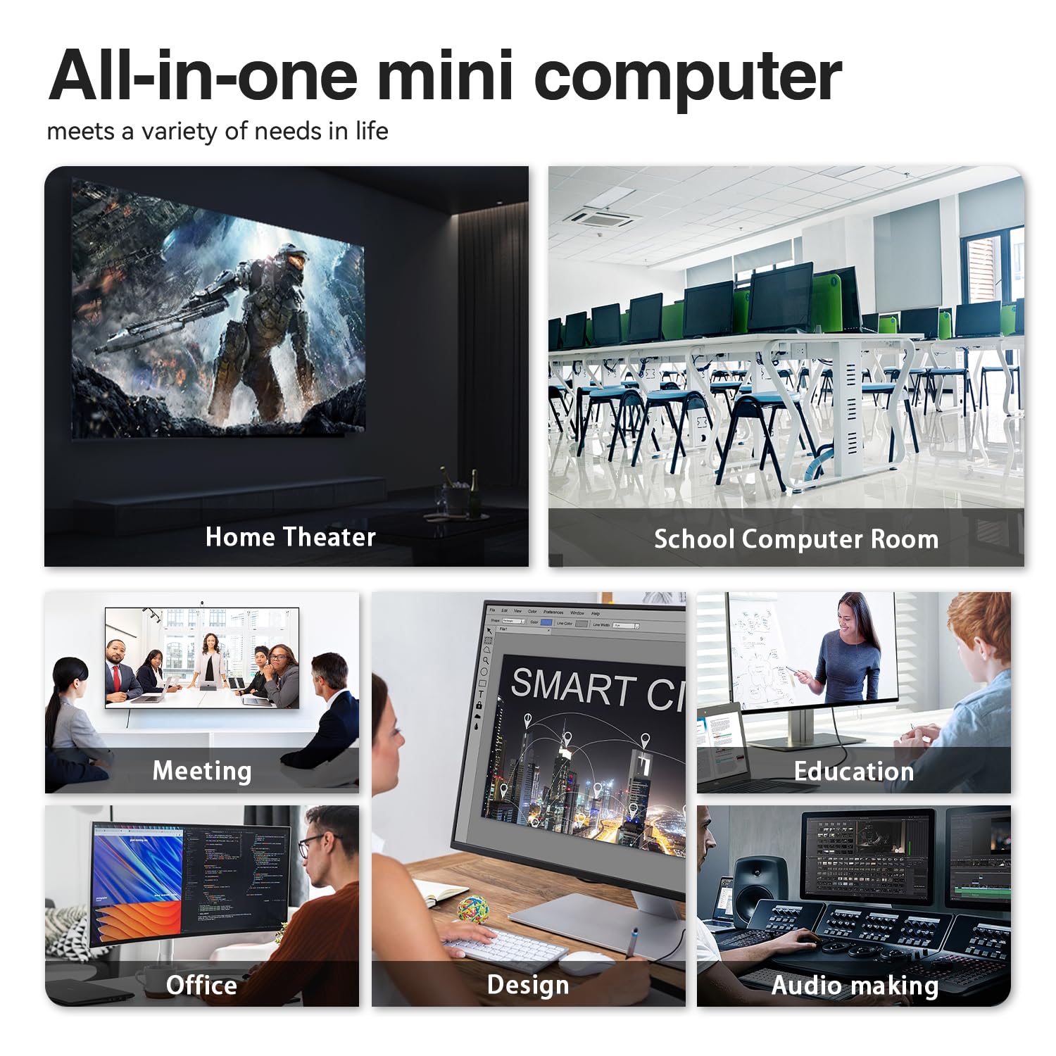 TRIGKEY S6 Mini PC 6800U(8C/16T, Up to 4.7GHz), Ryzen7 32GB LPDDR5 1TB M.2 NVMe SSD, Mini Desktop Computers, Triple Display/WiFi6/BT5.2, DP+HDMI+Type-C Output/USB3.2, Home/Office/Education/Gaming