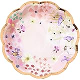 Talking Tables Blossom Pack of 12-Size 7" Premium Quality Floral Plate 7" Scallop Edge-Ideal for Birthday Wedding Bridal or B