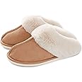 Donpapa Womens Slipper with Memory Foam Fluffy Soft Warm Slip On House Slippers Anti-Skid Cozy Plush for Indoor Outdoor