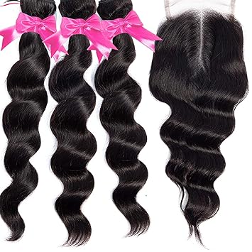 Amazon Com Hanbingpo Brazilian Human Hair Loose Wave Bundles