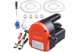 PLUMIA 12V 100W Oil Change Pump Extractor, Upgraded Oil/Diesel Fluid Extractor Scavenge Suction Transfer Pump, Marine Electric For Boat, Car, Motorcycle, ATV, RV, Truck, Motorbike