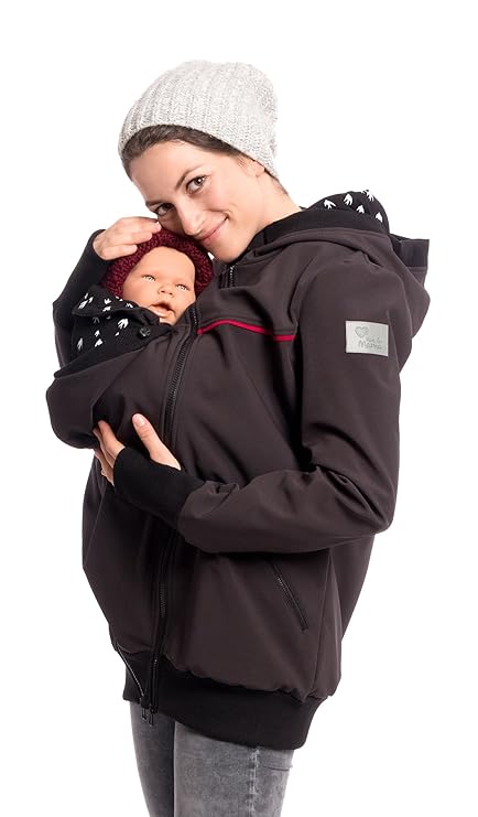 Viva la Mama 3in1 Softshell Tragejacke Baby Umstandsjacke Allwetter I Jacky