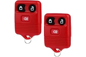 Key Fob fits 1998-2016 Ford Lincoln Mercury Mazda Keyless Entry Remote (Red), Set of 2