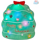 Glow Guards 12" Light Up Christmas Tree Plush Pillow Soft Christmas Tree Plushie 2025 Christmas Party Decor Gifts for Kids & Adults
