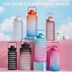 ST-YIBEN 100oz Large Motivational Water Bottle with