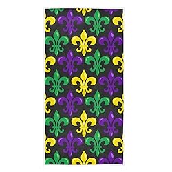 Naanle Chic Fleur De Lis Pattern Mardi Gras Decor