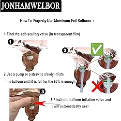 Jonhamwelbor 18 Number Balloons Rose Gold Big Giant